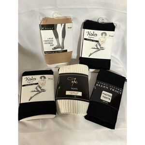 Womens Tights Hosiery Lot Mixed Brands Footed Footless Small